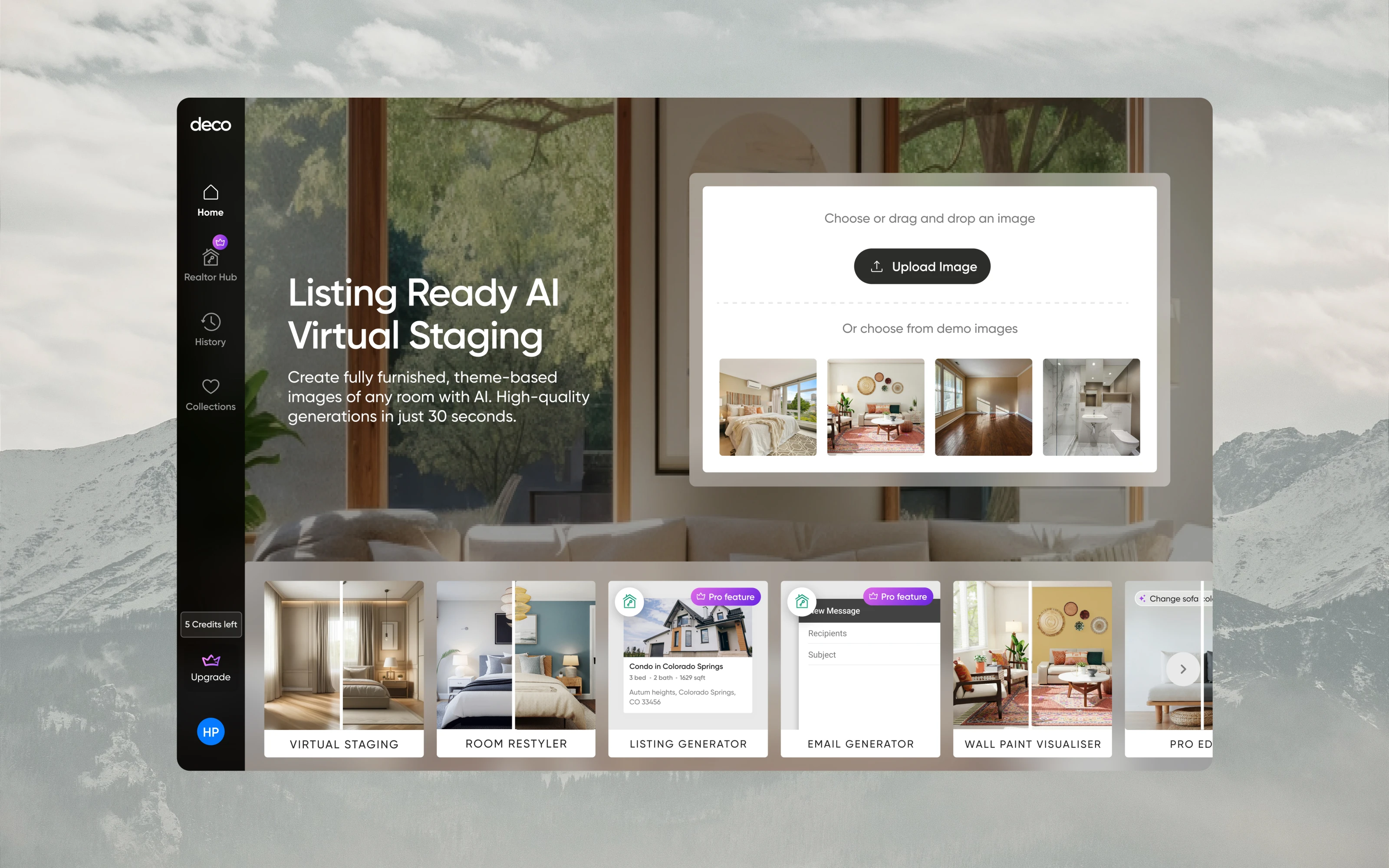 Deco AI: Virtual Staging Web App for the Realtors in the US