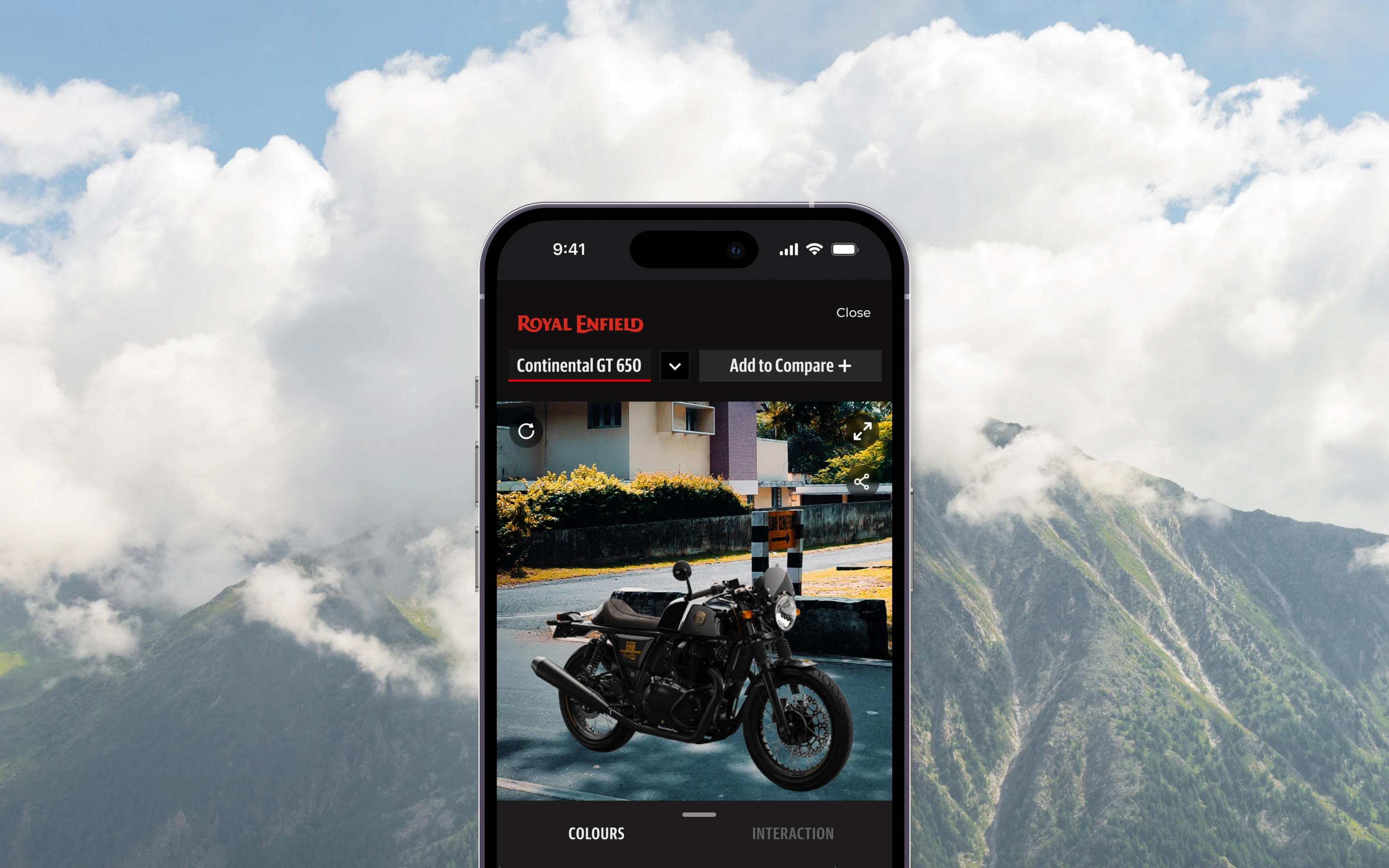 Royal Enfield Augmented Reality Experience: An immersive experience with life-size bikes at home that you can compare